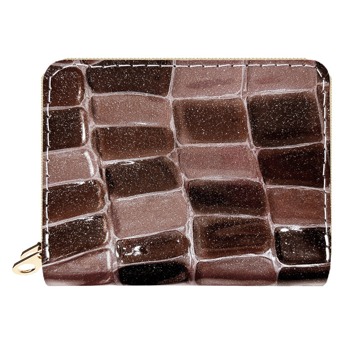 【財布の百貨店公式】 蛇腹 ダブルファスナー 財布 2ndステンドグラス 本革 レディース カード収納 ミニ財布 小さい財布 使いやすい 牛革 革財布 ラウンド型財布 エナメル 【安心の返品保証付き】