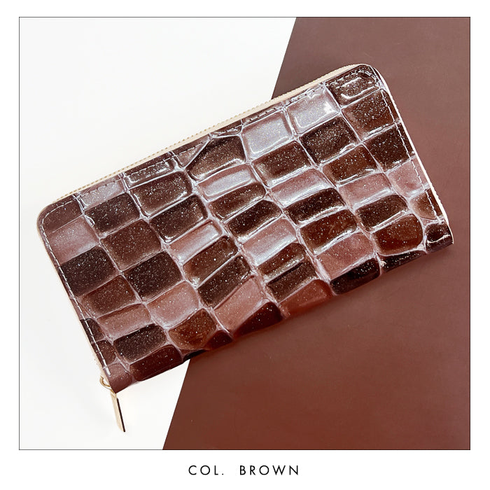 【財布の百貨店公式】 本革 2ndステンドグラス 蛇腹 カードポケット付き 財布 長財布 ラウンド型ファスナー レディース 大容量 【安心の返品保証付き】