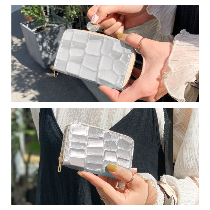 【財布の百貨店公式】 本革 コインケース 2nd ステンドグラス レディース コインポーチ 小銭入れ ミニ財布 コンパクト ラウンドファスナー 【安心の返品保証付き】