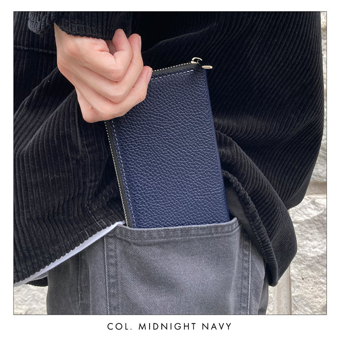 【財布の百貨店公式】 長財布 財布 本革 メンズ ラウンド型ファスナー 型押し 牛革 本革長財布 さいふ サイフ ベーシックダンディ | スマートに格を上げる、大人の長財布 【安心の返品保証付き】