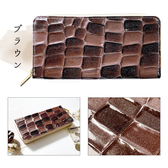 【財布の百貨店公式】 本革 2nd ステンドグラス 長財布 レディース 女性 財布 サイフ 【安心の返品保証付き】