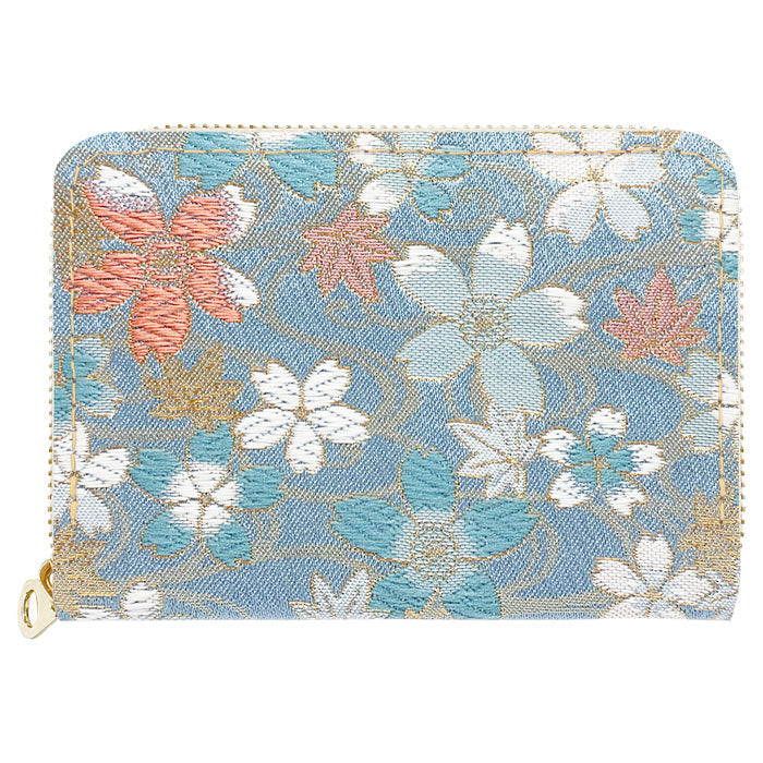 【財布の百貨店公式】 西陣織 ミニ財布 明 財布 金襴 ミニウォレット コンパクト ラウンドファスナー 小さい財布 カード収納【安心の返品保証付き】