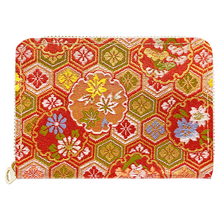 【財布の百貨店公式】 西陣織 ミニ財布 明 財布 金襴 ミニウォレット コンパクト ラウンドファスナー 小さい財布 カード収納【安心の返品保証付き】