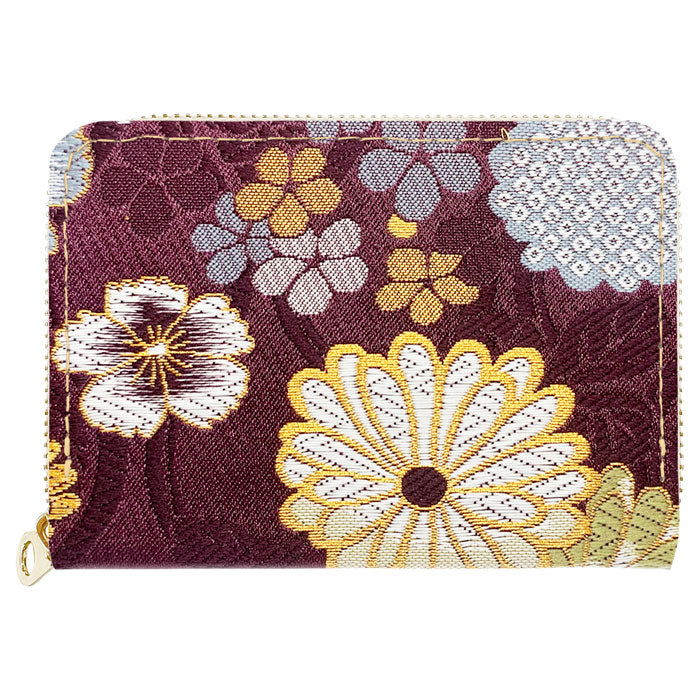 【財布の百貨店公式】 西陣織 ミニ財布 明 財布 金襴 ミニウォレット コンパクト ラウンドファスナー 小さい財布 カード収納【安心の返品保証付き】