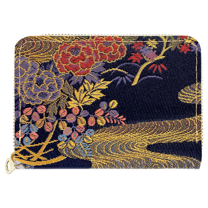 【財布の百貨店公式】 西陣織 ミニ財布 明 財布 金襴 ミニウォレット コンパクト ラウンドファスナー 小さい財布 カード収納【安心の返品保証付き】