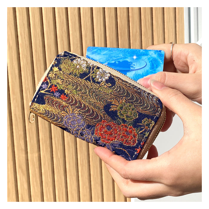 【財布の百貨店公式】 西陣織 明 コインケース 財布 小銭入れ レディース メンズ ラウンド型ファスナー - 高級感漂う日本製の和風財布 | プレゼントにも最適 【安心の返品保証付き】