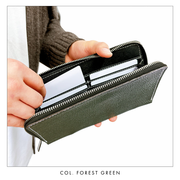 【財布の百貨店公式】 通帳も入る長財布 本革 マルチケース ベーシックダンディ パスポートケース 大容量 多機能 ラウンドファスナー メンズ 牛革 型押し 【安心の返品保証付き】