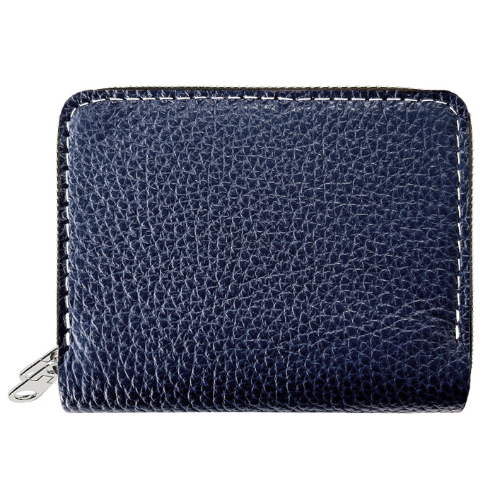 【財布の百貨店公式】 蛇腹 ダブルファスナー 財布 本革 型押し カード収納 ミニ財布 小さい財布 使いやすい 牛革 革財布 ラウンド型財布 ベーシックダンディ 【安心の返品保証付き】