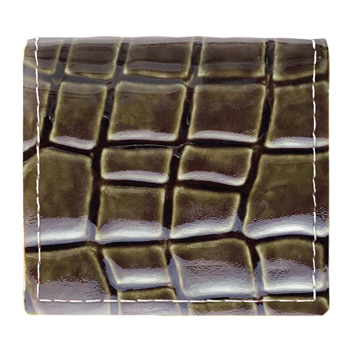 【財布の百貨店公式】 本革 ボックス型 コインケース 美クロコダイル 型押し メンズ レディース 小銭入れ 革 コンパクト スリム 薄型 ボックス型コインケース エナメル 【安心の返品保証付き】