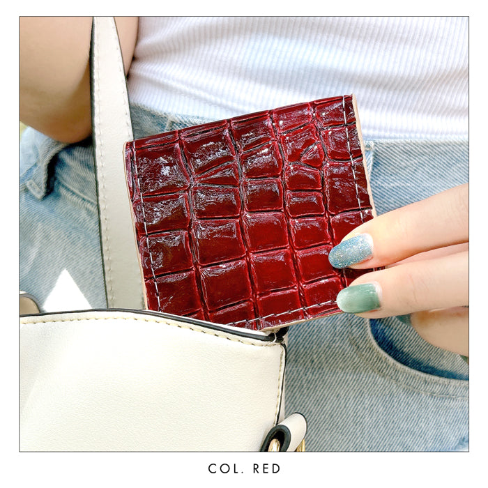 【財布の百貨店公式】 本革 ボックス型 コインケース 美クロコダイル 型押し メンズ レディース 小銭入れ 革 コンパクト スリム 薄型 ボックス型コインケース エナメル 【安心の返品保証付き】