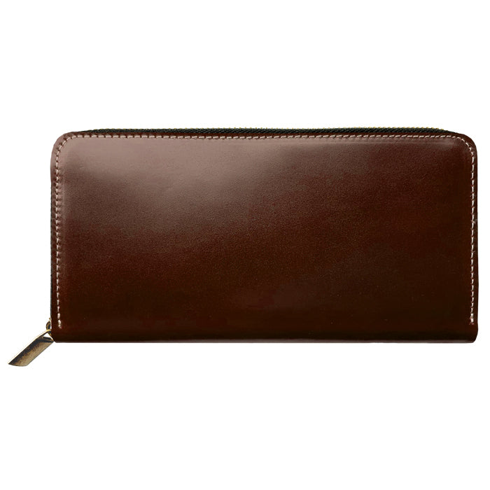 【財布の百貨店公式】 蛇腹 カードポケット付き 長財布 コードバン 馬革 本革 財布 ラウンド型ファスナー メンズ ホースレザー| 選ぶなら、“本物”を。コードバンと職人技が光る長財布。 【安心の返品保証付き】