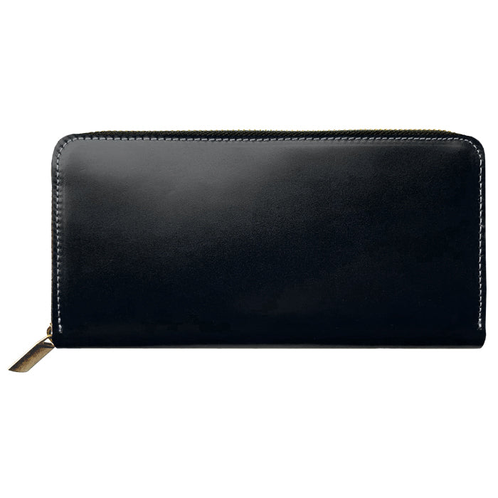 【財布の百貨店公式】 蛇腹 カードポケット付き 長財布 コードバン 馬革 本革 財布 ラウンド型ファスナー メンズ ホースレザー| 選ぶなら、“本物”を。コードバンと職人技が光る長財布。 【安心の返品保証付き】