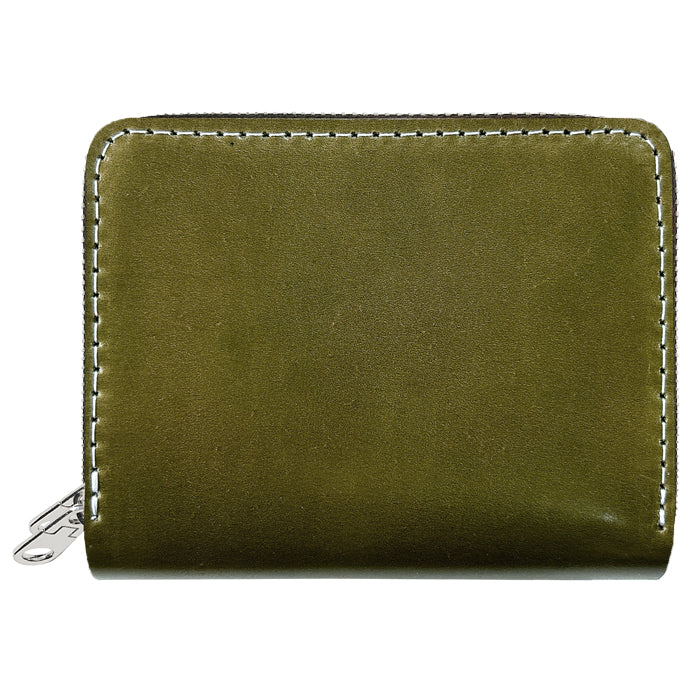 【財布の百貨店公式】 本革 コードバン 蛇腹 ダブルファスナー 財布 馬革 メンズ カード収納 ミニ財布 小さい財布 ラウンド型財布 ホースレザー 【安心の返品保証付き】