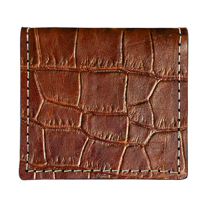 【財布の百貨店公式】 本革 クロコダイル 型押し ボックス型 コインケース 小銭入れ 革 コンパクト スリム 薄型 シンプル メンズ レディース 【安心の返品保証付き】