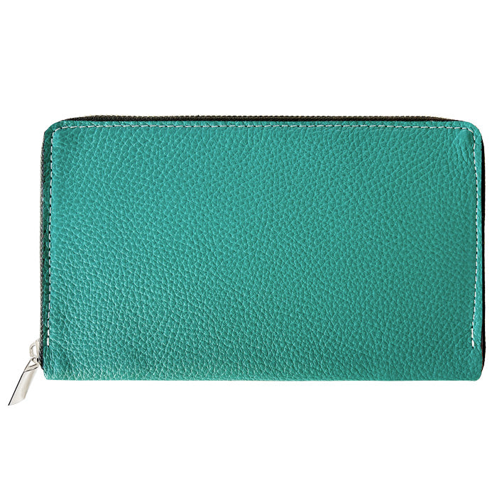 【財布の百貨店公式】 通帳も入る長財布 本革 マルチケース ベーシックダンディ パスポートケース 大容量 多機能 ラウンドファスナー メンズ 牛革 型押し 【安心の返品保証付き】