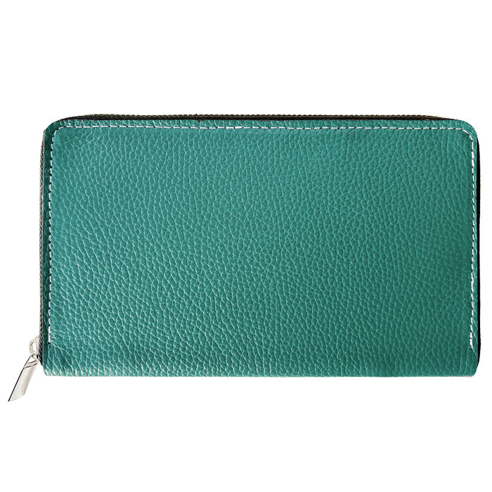 【財布の百貨店公式】 通帳も入る長財布 本革 マルチケース ベーシックダンディ パスポートケース 大容量 多機能 ラウンドファスナー メンズ 牛革 型押し 【安心の返品保証付き】