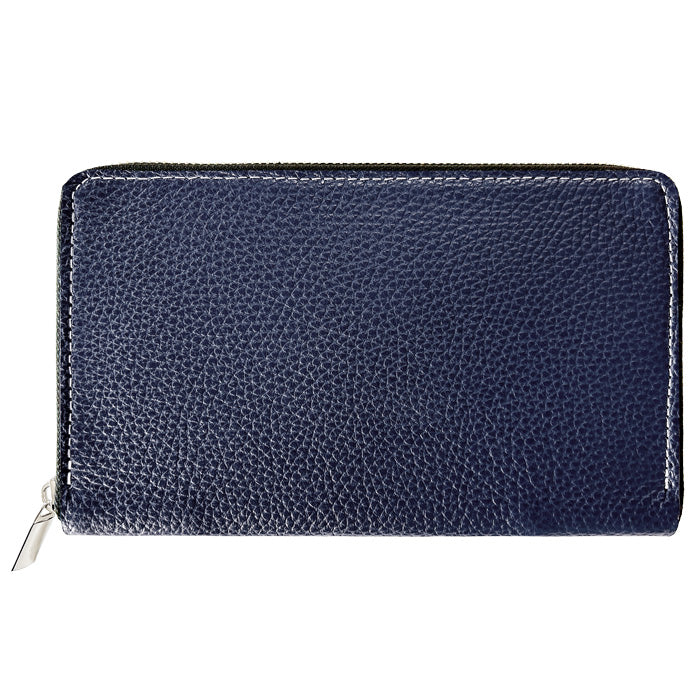 【財布の百貨店公式】 通帳も入る長財布 本革 マルチケース ベーシックダンディ パスポートケース 大容量 多機能 ラウンドファスナー メンズ 牛革 型押し 【安心の返品保証付き】