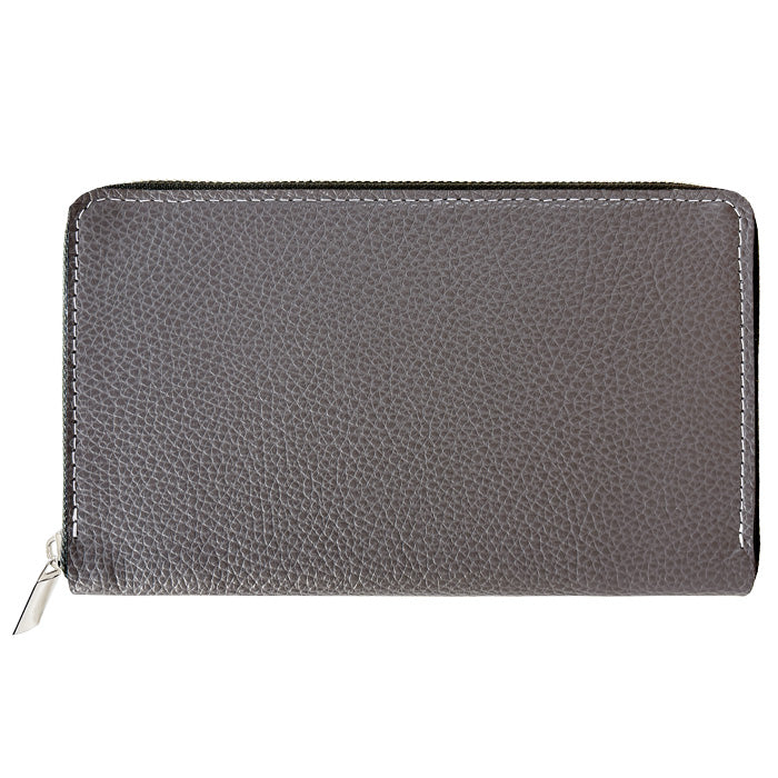 【財布の百貨店公式】 通帳も入る長財布 本革 マルチケース ベーシックダンディ パスポートケース 大容量 多機能 ラウンドファスナー メンズ 牛革 型押し 【安心の返品保証付き】