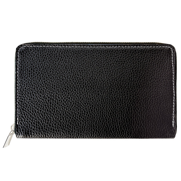 【財布の百貨店公式】 通帳も入る長財布 本革 マルチケース ベーシックダンディ パスポートケース 大容量 多機能 ラウンドファスナー メンズ 牛革 型押し 【安心の返品保証付き】