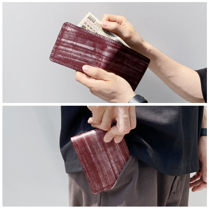 【財布の百貨店公式】 イギリス製 本革 ブライドルレザー 二つ折り財布 財布 メンズ 二つ折り サイフ さいふ ウォレット 革 レザー 高級 カード収納 小銭入れ コインケース付き 二つ折りサイフ 革財布 メンズ財布 ハンドメイド タンニンなめし ブルーム