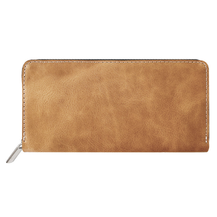 【財布の百貨店公式】 蛇腹 カードポケット付き 長財布 財布 本革 ラウンド型ファスナー 牛革 メンズ レディース ジェントルマン | 艶のある上品な牛ヌメ革を使用 【安心の返品保証付き】