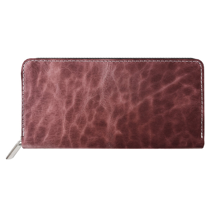 【財布の百貨店公式】 蛇腹 カードポケット付き 長財布 財布 本革 ラウンド型ファスナー 牛革 メンズ レディース ジェントルマン | 艶のある上品な牛ヌメ革を使用 【安心の返品保証付き】