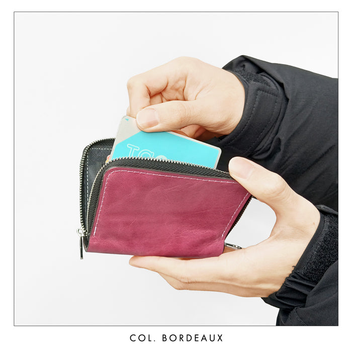 【財布の百貨店公式】 蛇腹 ダブルファスナー 財布 本革 カード収納 小さい財布 牛革 革財布 ラウンド型財布 Wファスナー ジェントルマン 牛ヌメ革 【安心の返品保証付き】