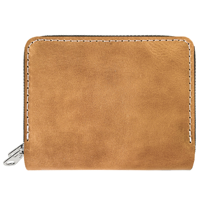 【財布の百貨店公式】 蛇腹 ダブルファスナー 財布 本革 カード収納 小さい財布 牛革 革財布 ラウンド型財布 Wファスナー ジェントルマン 牛ヌメ革 【安心の返品保証付き】