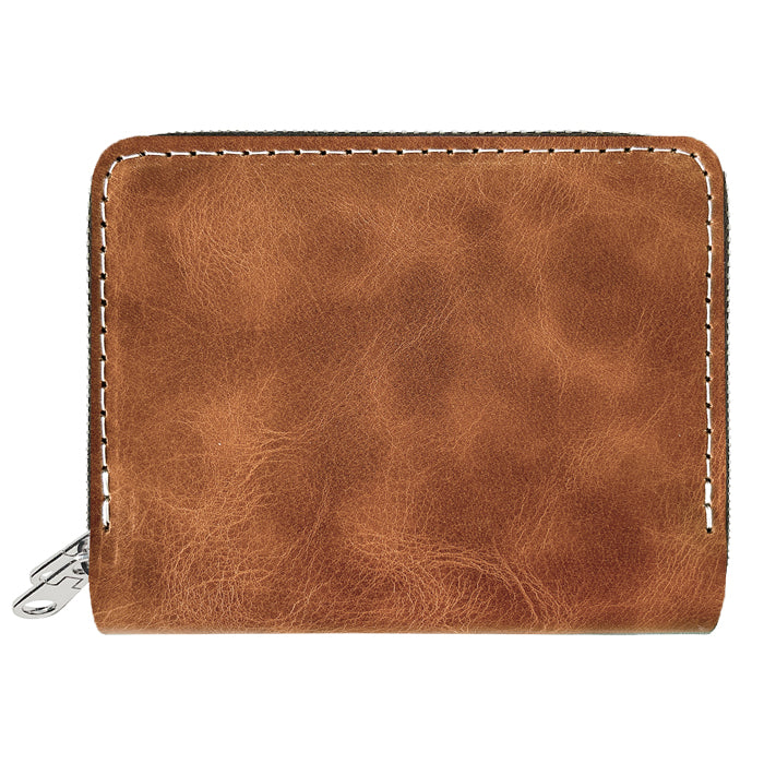 【財布の百貨店公式】 蛇腹 ダブルファスナー 財布 本革 カード収納 小さい財布 牛革 革財布 ラウンド型財布 Wファスナー ジェントルマン 牛ヌメ革 【安心の返品保証付き】