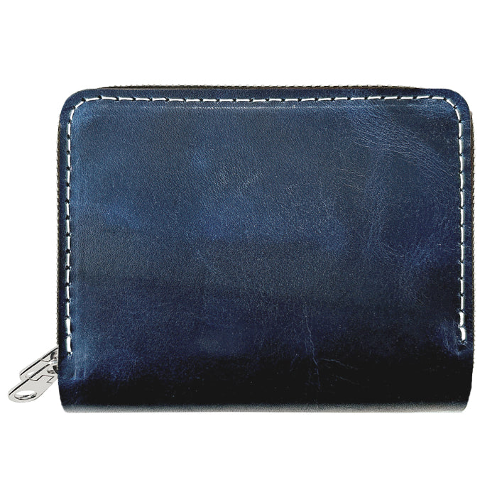 【財布の百貨店公式】 蛇腹 ダブルファスナー 財布 本革 カード収納 小さい財布 牛革 革財布 ラウンド型財布 Wファスナー ジェントルマン 牛ヌメ革 【安心の返品保証付き】