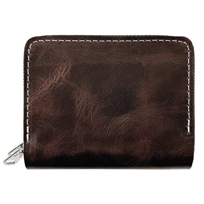 【財布の百貨店公式】 蛇腹 ダブルファスナー 財布 本革 カード収納 小さい財布 牛革 革財布 ラウンド型財布 Wファスナー ジェントルマン 牛ヌメ革 【安心の返品保証付き】