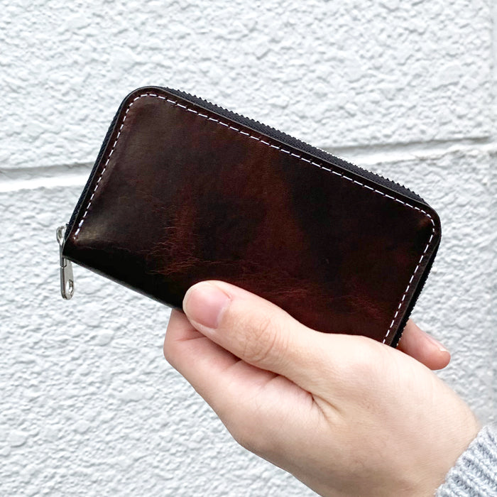 【財布の百貨店公式】 本革 ジェントルマン コインケース 牛革 コンパクト ラウンドファスナー 小銭入れ 【安心の返品保証付き】