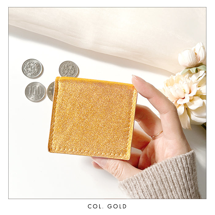 【財布の百貨店公式】 ボックス型 コインケース イタリア産 本革 グリッター 小銭入れ レディース 革 コンパクト スリム 薄型 牛革 クロム鞣し イタリアンレザー 【安心の返品保証付き】