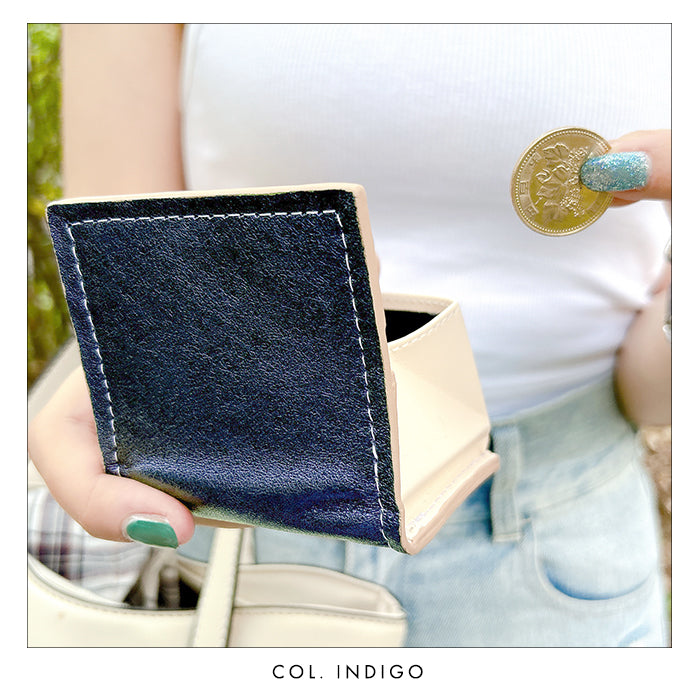 【財布の百貨店公式】 ボックス型 コインケース イタリア産 本革 グリッター 小銭入れ レディース 革 コンパクト スリム 薄型 牛革 クロム鞣し イタリアンレザー 【安心の返品保証付き】