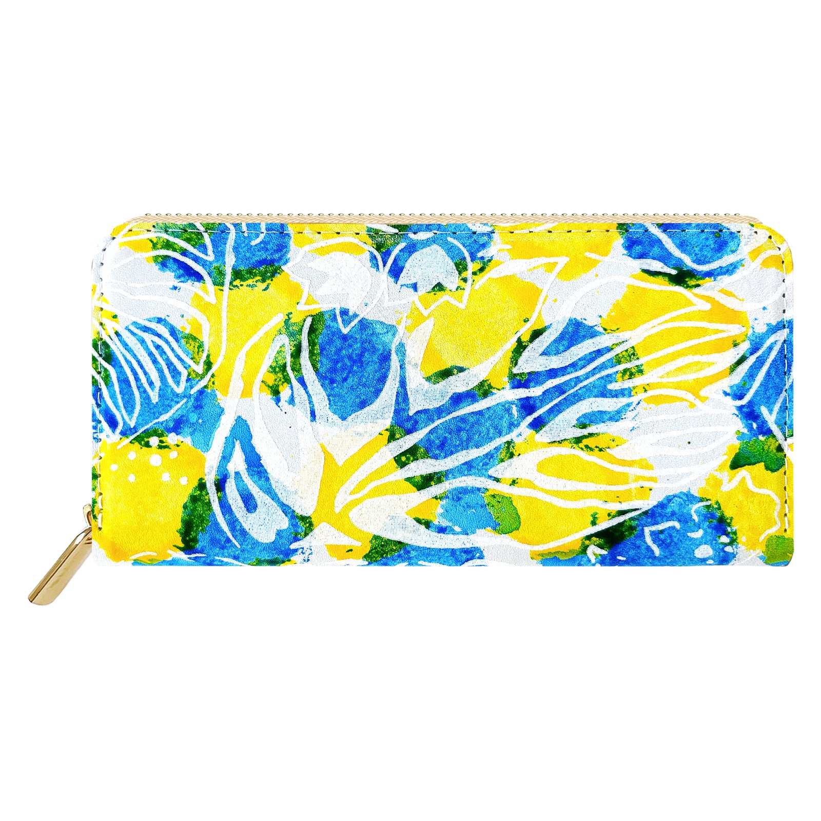 【財布の百貨店公式】 ハワイアン柄 長財布 本革 財布 ラウンド型ファスナー レディース メンズ 大容量 カード収納【安心の返品保証付き】