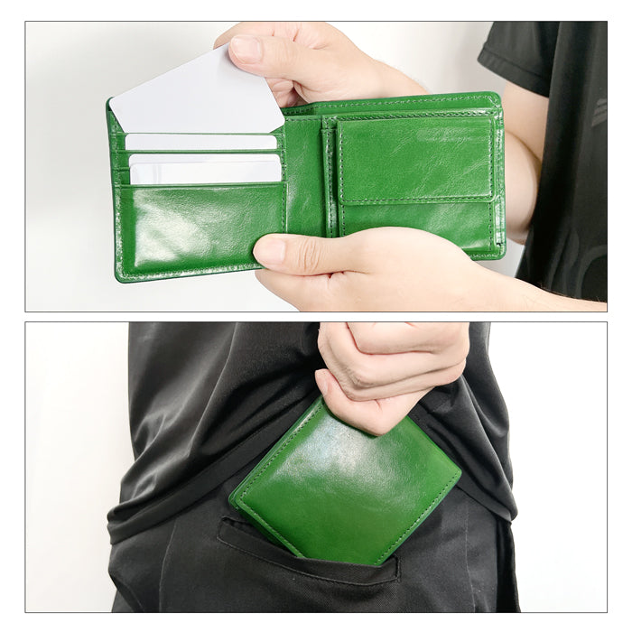 【財布の百貨店公式】 本革 フジムラレザー 二つ折り財布 財布 メンズ サイフ さいふ ウォレット 革 レザー カード収納 小銭入れ コインケース付き 牛革 WM-D1-05 【安心の返品保証付き】