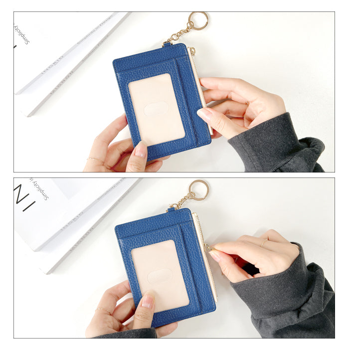 【財布の百貨店公式】 本革 上品な型押し 財布付き パスケース 定期入れ 小銭入れ カードケース 薄型 多機能 メンズ レディース PC2-P1-04 【安心の返品保証付き】