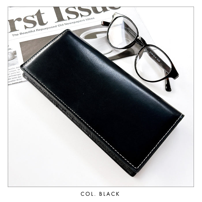 【財布の百貨店公式】 本革 上品な紳士レザー 二つ折り長財布 長財布メンズ サイフ さいふ ウォレット 革 レザー カード収納 小銭入れ コインケース付き WL-D2-07 【安心の返品保証付き】