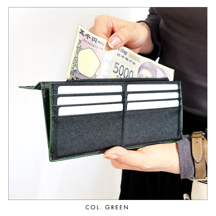 【財布の百貨店公式】 本革 上品な紳士レザー 二つ折り長財布 長財布メンズ サイフ さいふ ウォレット 革 レザー カード収納 小銭入れ コインケース付き WL-D2-07 【安心の返品保証付き】