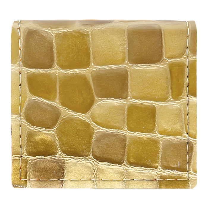 【財布の百貨店公式】 本革 コインケース ボックス型 ちょっと上品なステンドグラス レディース 小銭入れ コンパクト スリム 薄型 型押し エナメル ピンク ターコイズ イエロー レッド ネイビー 【安心の返品保証付き】