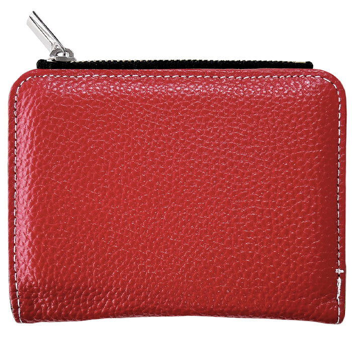 【財布の百貨店公式】 本革 二つ折り財布 上品な型押し てのひら財布 レディース メンズ カード収納 小銭入れ コインケース付き サイフ ウォレット 革 レザー 牛革 WM-D2-04 【安心の返品保証付き】