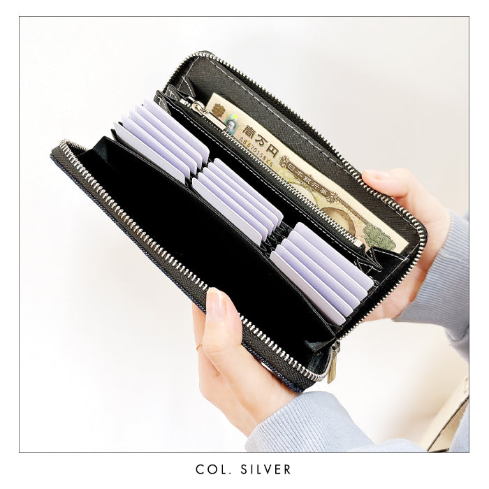 【財布の百貨店公式】 児島デニム 蛇腹 カードポケット付き 財布 長財布 岡山デニム ラウンド型ファスナー メンズ レディース 大容量 【安心の返品保証付き】