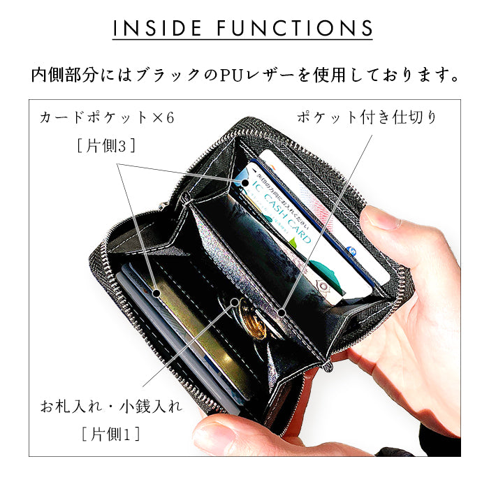 【財布の百貨店公式】児島デニム ミニ財布 財布 コインケース レディース メンズ ラウンドファスナー 小銭入れ カード入れ デニム生地 インディゴブルー【安心の返品保証付き】