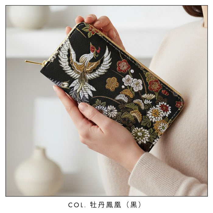 【財布の百貨店公式】 長財布 西陣織 京極ラウンド型長財布 財布 カード収納 和柄 和風 織物 伝統 【安心の返品保証付き】