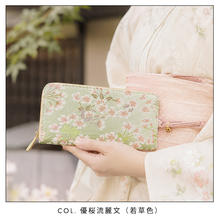【財布の百貨店公式】 長財布 西陣織 京極ラウンド型長財布 財布 カード収納 和柄 和風 織物 伝統 【安心の返品保証付き】