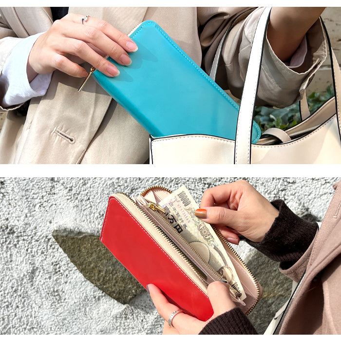 【財布の百貨店公式】 財布 本革 長財布 ちょっといい本革 ラウンド型ファスナー 牛革 メンズ レディース | クロム鞣しを施した本革をカラーバリエーション豊富に揃えております 【安心の返品保証付き】