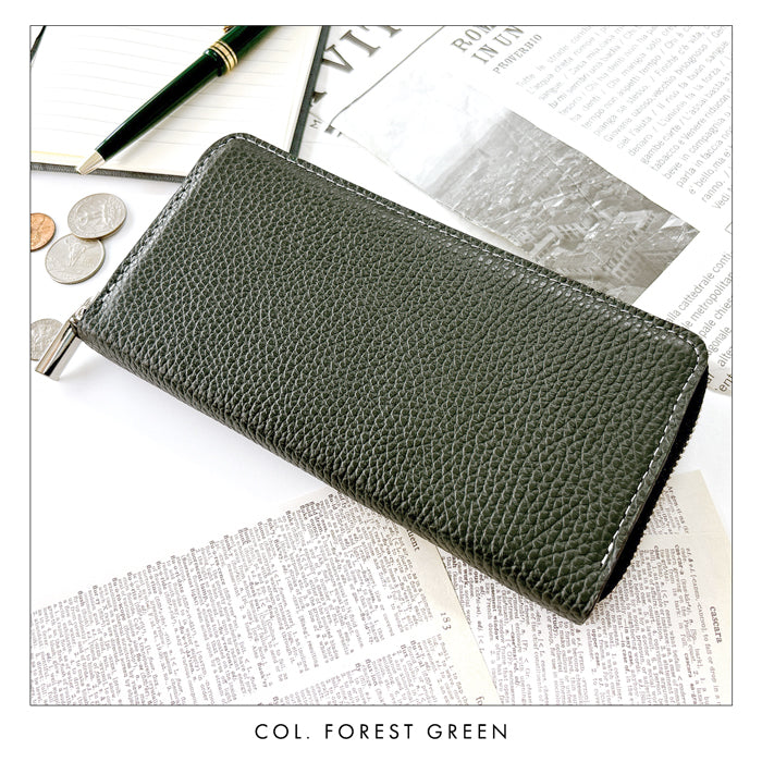 【財布の百貨店公式】 長財布 財布 本革 メンズ ラウンド型ファスナー 型押し 牛革 本革長財布 さいふ サイフ ベーシックダンディ | スマートに格を上げる、大人の長財布 【安心の返品保証付き】