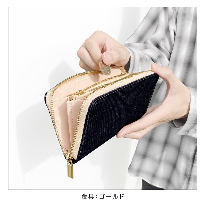【財布の百貨店公式】 児島デニム 財布 長財布 ラウンド型ファスナー メンズ レディース 11.5オンス インディゴブルー デニム生地| 岡山・児島デニムの風合いを楽しむ長財布 【安心の返品保証付き】