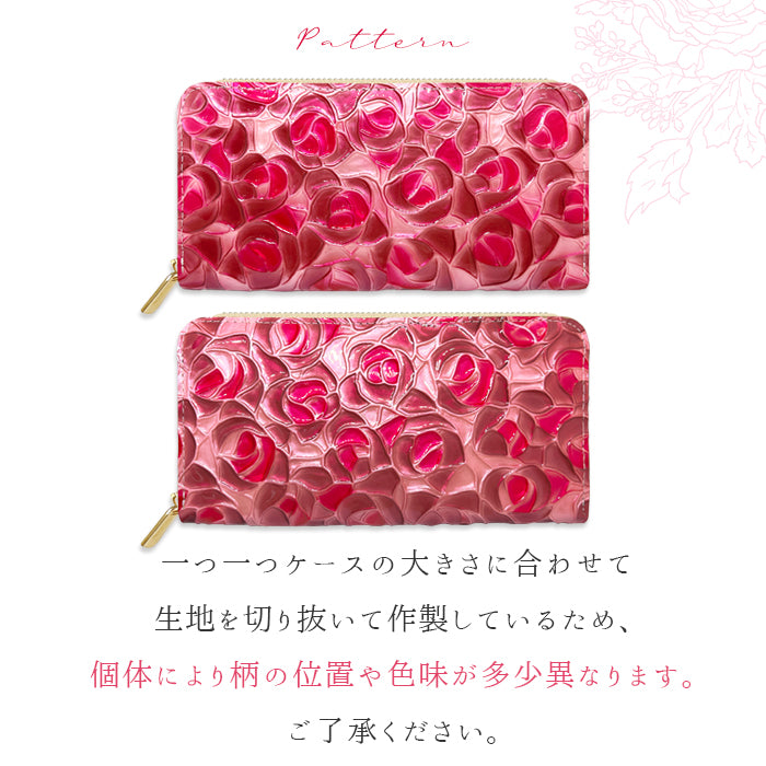 【財布の百貨店公式】 本革 長財布 財布 レディース ステンドグラスローズ ラウンド型ファスナー 薔薇 | 美しさと機能性を兼ね備えた大人の財布 【安心の返品保証付き】
