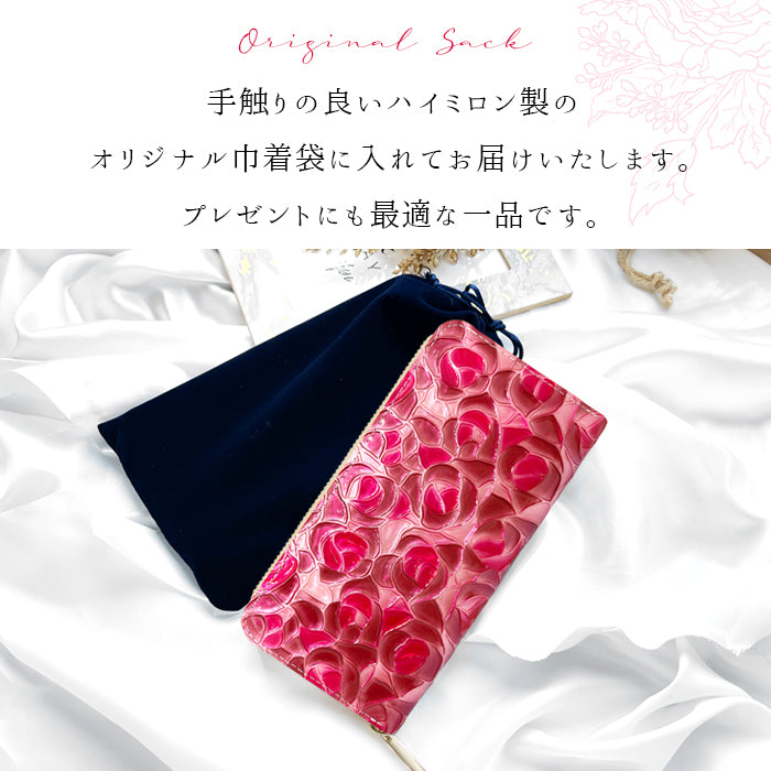 【財布の百貨店公式】 本革 長財布 財布 レディース ステンドグラスローズ ラウンド型ファスナー 薔薇 | 美しさと機能性を兼ね備えた大人の財布 【安心の返品保証付き】
